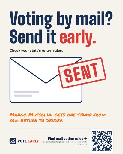 The early voting for the Midterms is now available in many places. You can early vote at a polling place: https://www.eac.gov/voters/register-and-vote-in-your-state